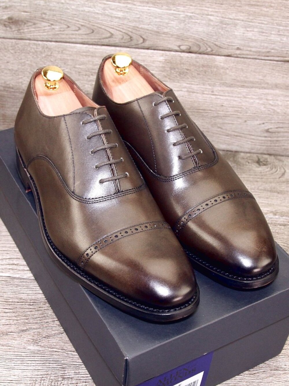 * NIB * $450 Allen Edmonds BRADY Oxford 10 D Olive * add $15 new Trees